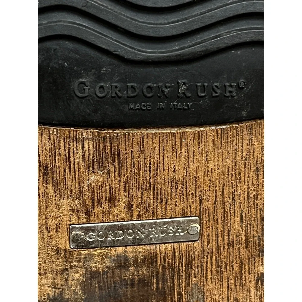 Gordon Rush Made In‎ Italy Distressed Brown Leather Side Zip Moto Boots Men 10
